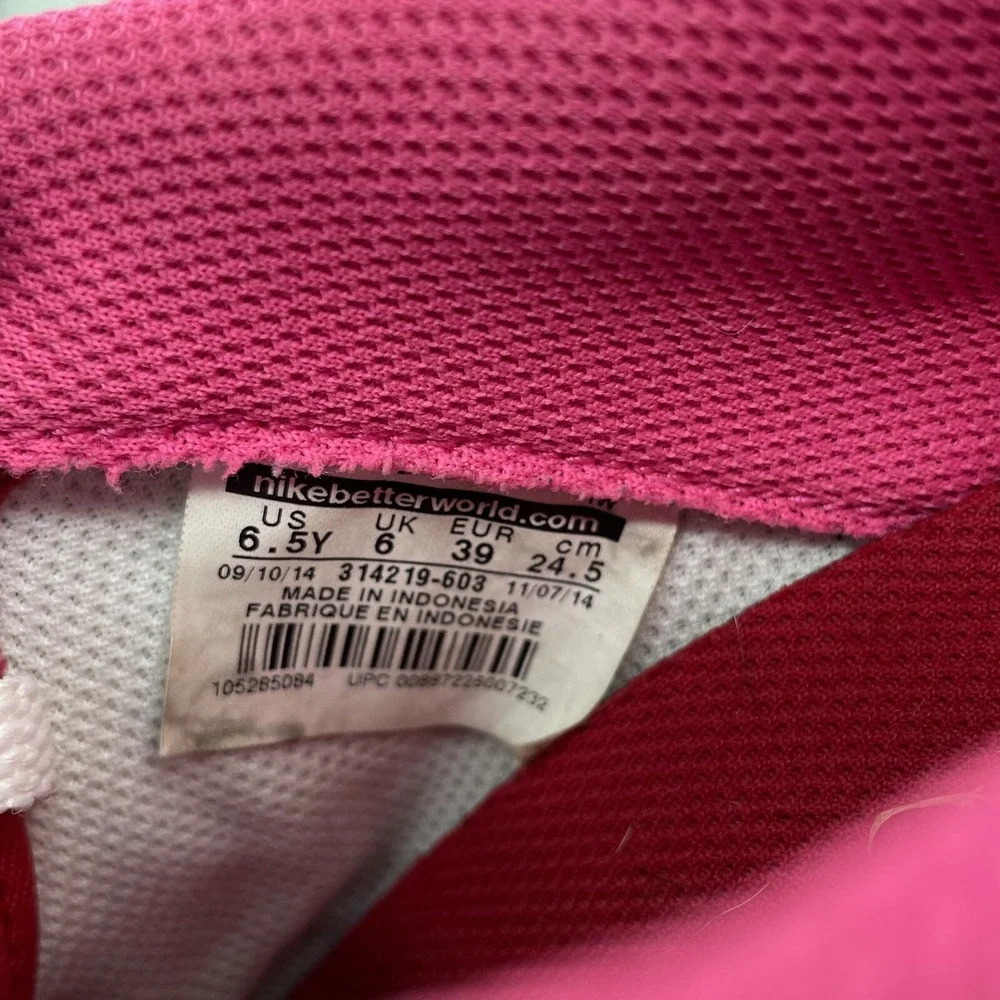 Nike Air Force 1 Shoes Youth 6.5 Red Pink‎ Dot Canvas Sports Casual Streetwear